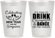 Personalized New Years 8 oz Frosted Cups - 2027 Drink Dance | 170002