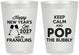 Personalized New Years 8 oz Frosted Cups - 2027 Pop The Bubbly | 170006