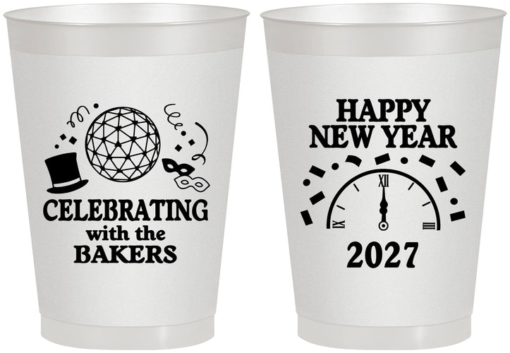 Personalized New Years 8 oz Frosted Cups - 2027 Countdown | 170010