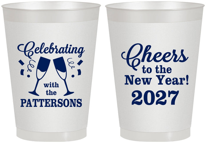 Personalized New Years 8 oz Frosted Cups - 2027 Cheers | 170011
