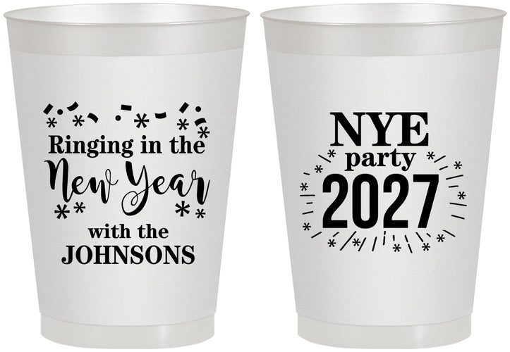 Personalized New Years 8 oz Frosted Cups - 2027 Ringing In | 170013