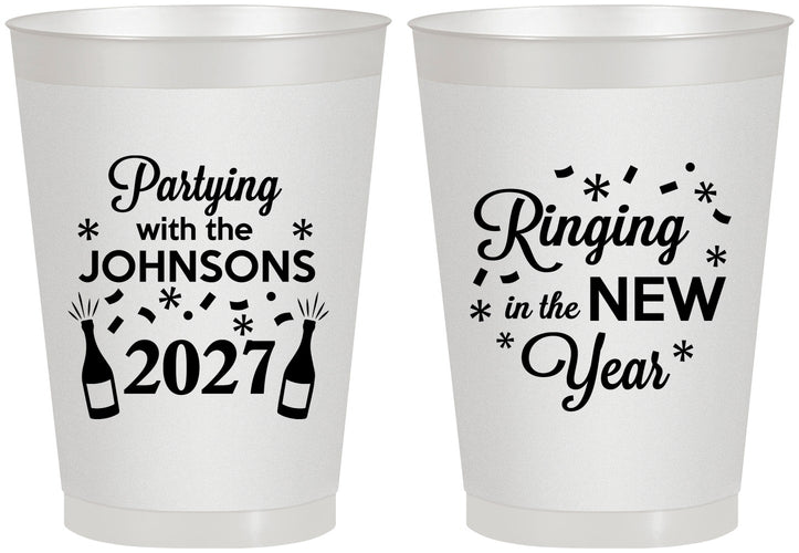 Personalized New Years 8 oz Frosted Cups - 2027 Ringing In | 170014