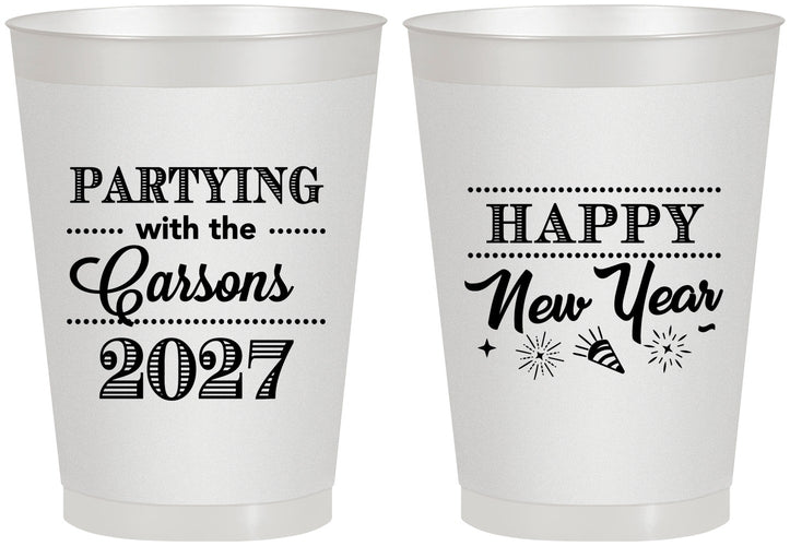 Personalized New Years 8 oz Frosted Cups - 2027 Nye | 170016