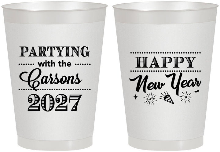 Personalized New Years 8 oz Frosted Cups - 2027 Nye | 170016