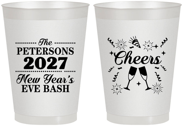 Personalized New Years 8 oz Frosted Cups - 2027 Cheers | 170017