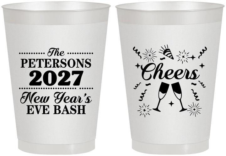 Personalized New Years 8 oz Frosted Cups - 2027 Cheers | 170017