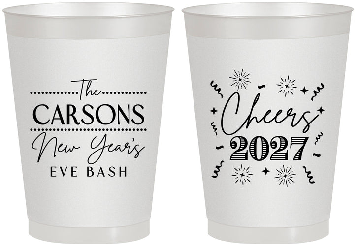 Personalized New Years 8 oz Frosted Cups - 2027 Cheers | 170018