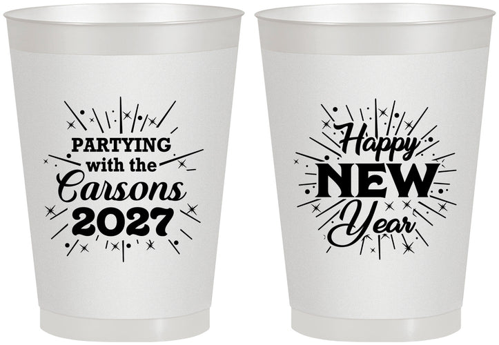 Personalized New Years 8 oz Frosted Cups - 2027 Nye | 170020