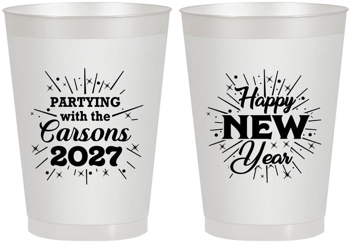 Personalized New Years 8 oz Frosted Cups - 2027 Nye | 170020
