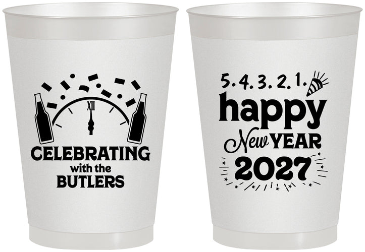 Personalized New Years 8 oz Frosted Cups - 2027 Countdown | 170021