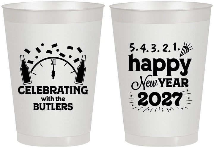 Personalized New Years 8 oz Frosted Cups - 2027 Countdown | 170021