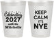 Personalized New Years 8 oz Frosted Cups - 2027 Nye | 170025