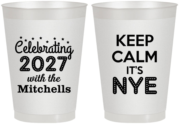 Personalized New Years 8 oz Frosted Cups - 2027 Nye | 170025