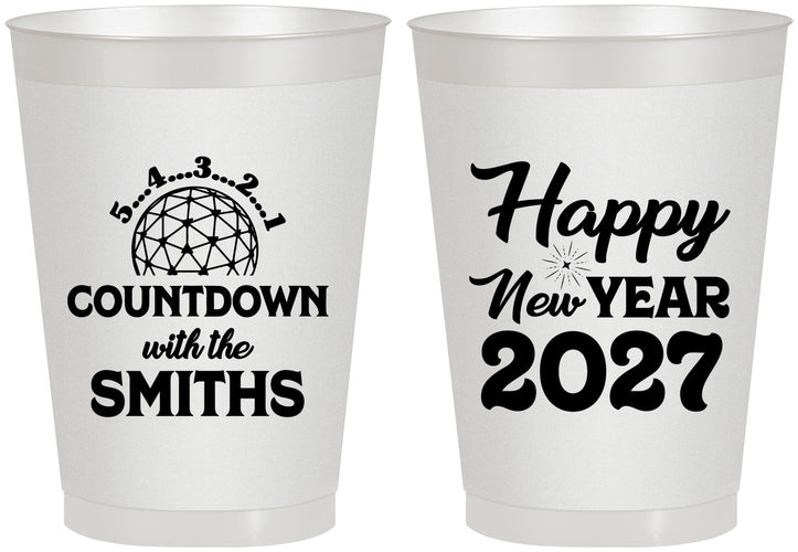 Personalized New Years 8 oz Frosted Cups - 2027 Countdown | 170026