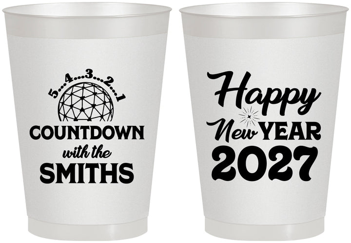 Personalized New Years 8 oz Frosted Cups - 2027 Countdown | 170026