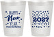 Personalized New Years 8 oz Frosted Cups - 2027 Confetti | 170027