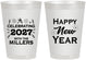 Personalized New Years 8 oz Frosted Cups - 2027 Nye Confetti | 170028