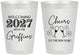 Personalized New Years 8 oz Frosted Cups - 2027 Cheers | 170029