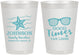 Personalized Family Vacation 8 oz Frosted Cups - Good Times Tan Lines | 180003