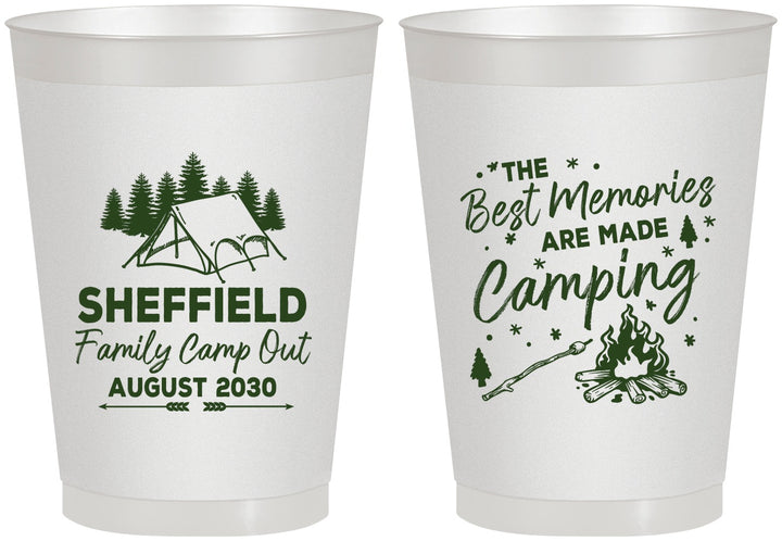 Personalized Family Vacation 8 oz Frosted Cups - Camping Park | 180015