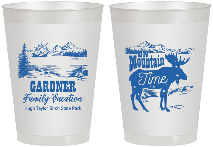 Personalized Family Vacation 8 oz Frosted Cups - Mountain | 180029