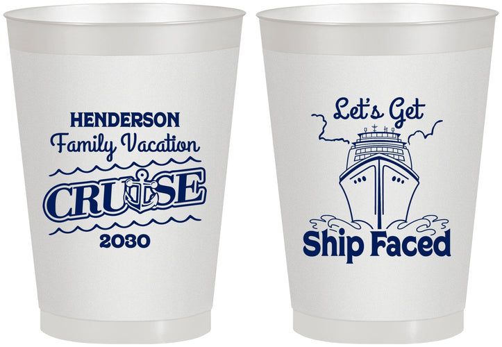 Personalized Family Vacation 8 oz Frosted Cups - Cruise | 180038
