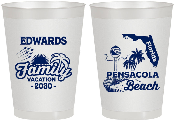 Personalized Family Vacation 8 oz Frosted Cups - Florida | 180044