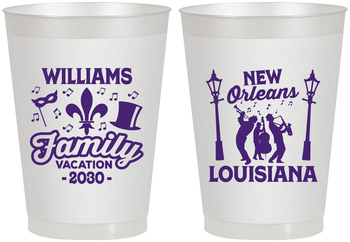 Personalized Family Vacation 8 oz Frosted Cups - New Orleans | 180047