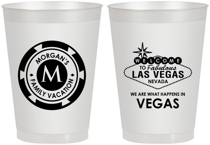Personalized Family Vacation 8 oz Frosted Cups - Las Vegas | 180049