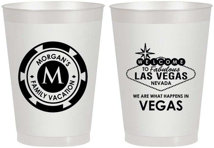 Personalized Family Vacation 8 oz Frosted Cups - Las Vegas | 180049