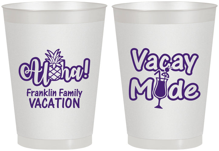 Personalized Family Vacation 8 oz Frosted Cups - Hawaii | 180053