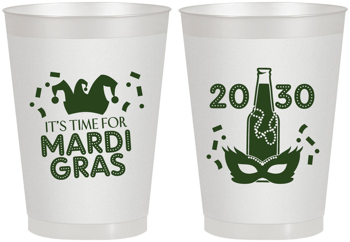 Personalized Mardi Gras 8 oz Frosted Cups - New Orleans | 190003