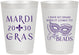 Personalized Mardi Gras 8 oz Frosted Cups - Nola New Orleans | 190006