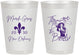 Personalized Mardi Gras 8 oz Frosted Cups - Throw Me The Beads | 190008