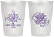 Personalized Mardi Gras 8 oz Frosted Cups - Fleur De Lis | 190010