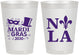 Personalized Mardi Gras 8 oz Frosted Cups - Nola Fleur De Lis | 190014