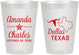 Personalized Wedding 8 oz Frosted Cups - Texas | 192