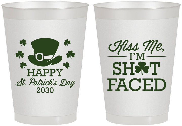 Personalized St Patricks Day 8 oz Frosted Cups - Leprechaun | 200009