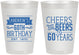 Personalized Birthday 8 oz Frosted Cups - Cheers Beers To 60 Years | 20001