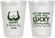 Personalized St Patricks Day 8 oz Frosted Cups - Shamrocks | 200015