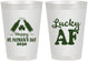 Personalized St Patricks Day 8 oz Frosted Cups - Lucky Af | 200017