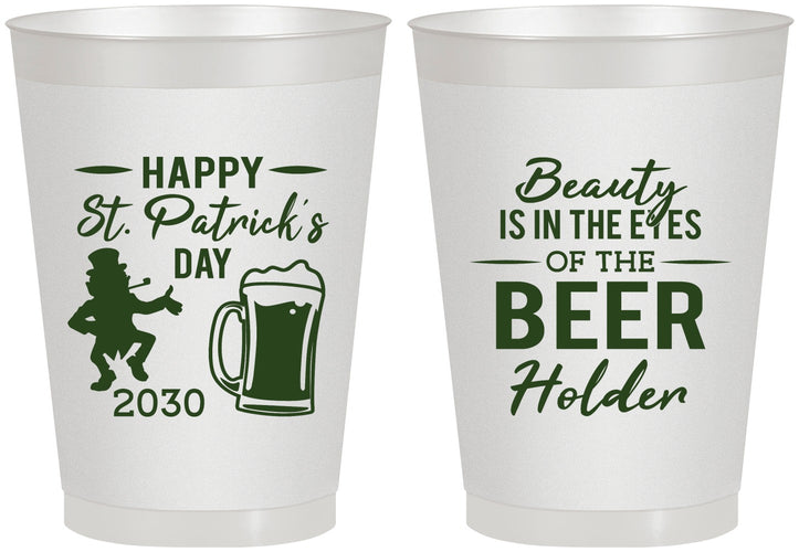 Personalized St Patricks Day 8 oz Frosted Cups - Leprechaun | 200019