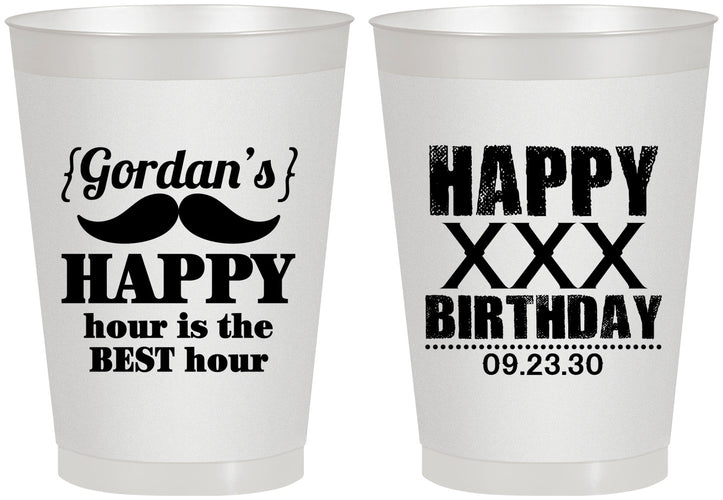 Personalized Birthday 8 oz Frosted Cups - 30th | 20013