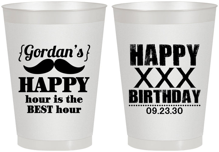 Personalized Birthday 8 oz Frosted Cups - 30th | 20013