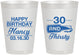 Personalized Birthday 8 oz Frosted Cups - 30 And Thirsty | 20014