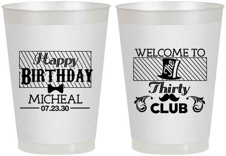 Personalized Birthday 8 oz Frosted Cups - 30th | 20018