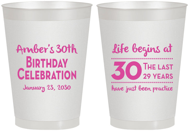 Personalized Birthday 8 oz Frosted Cups - 30th The Last 29 Years | 20019