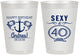 Personalized Birthday 8 oz Frosted Cups - Sexy At 40 | 20027