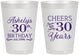 Personalized Birthday 8 oz Frosted Cups - Cheers To 30 Years | 20041