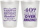 Personalized Birthday 8 oz Frosted Cups - 40th | 20044